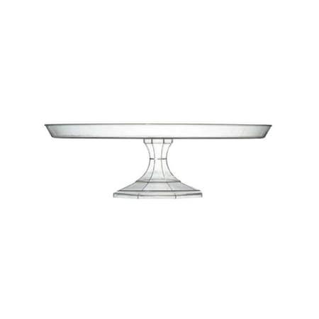 Smarty Had A Party 10.5" Clear Small Round Plastic Cake Stands (12 Cake Stands), 12PK CS105C-CASE